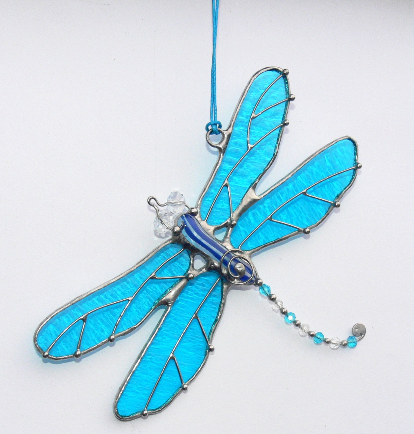 GIFT Stained Glass Suncatcher Dragonfly Glass art by SunMELODIES