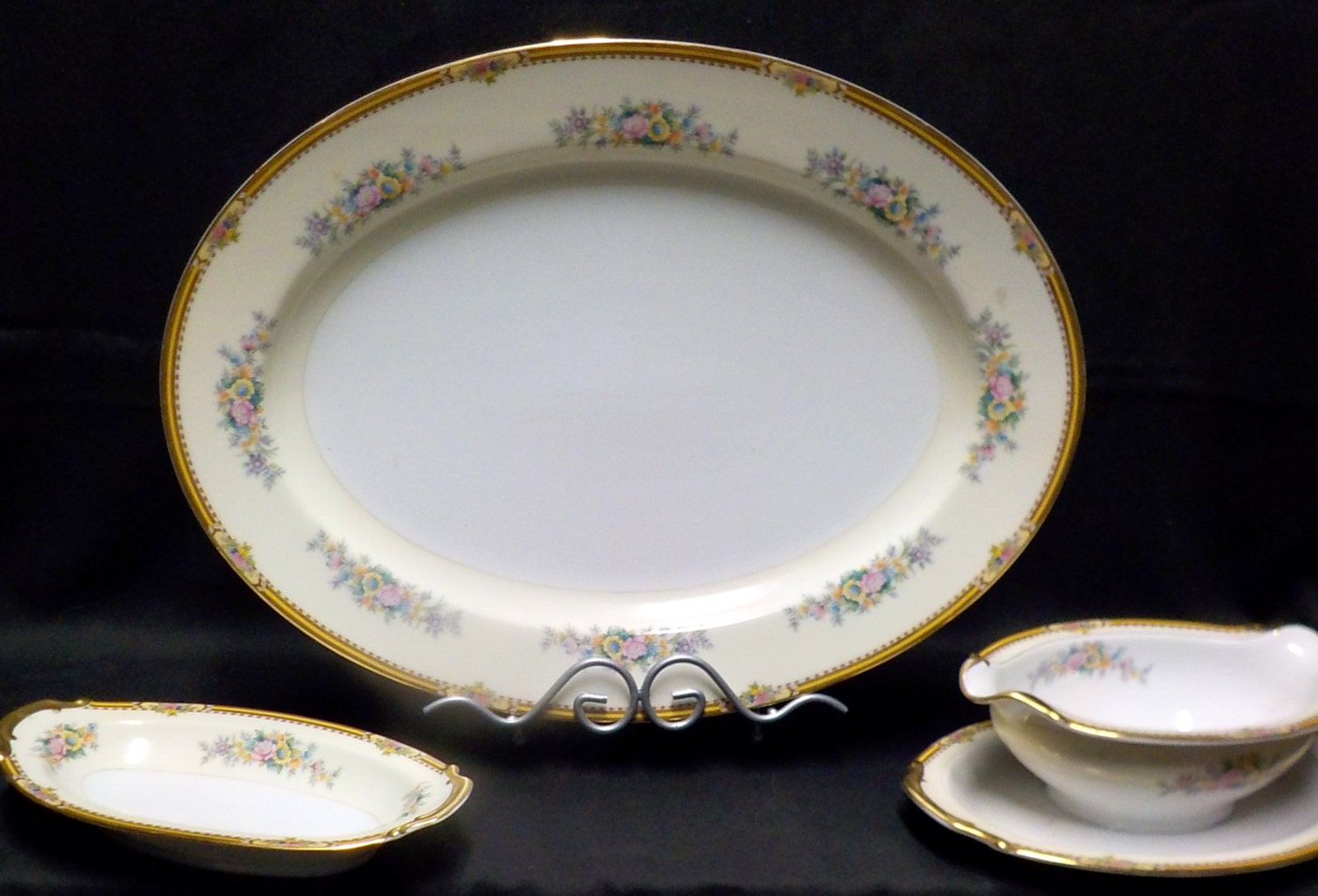 3 Pieces Vintage Morimuro Noritake M Japan. China Set Includes 16 inch