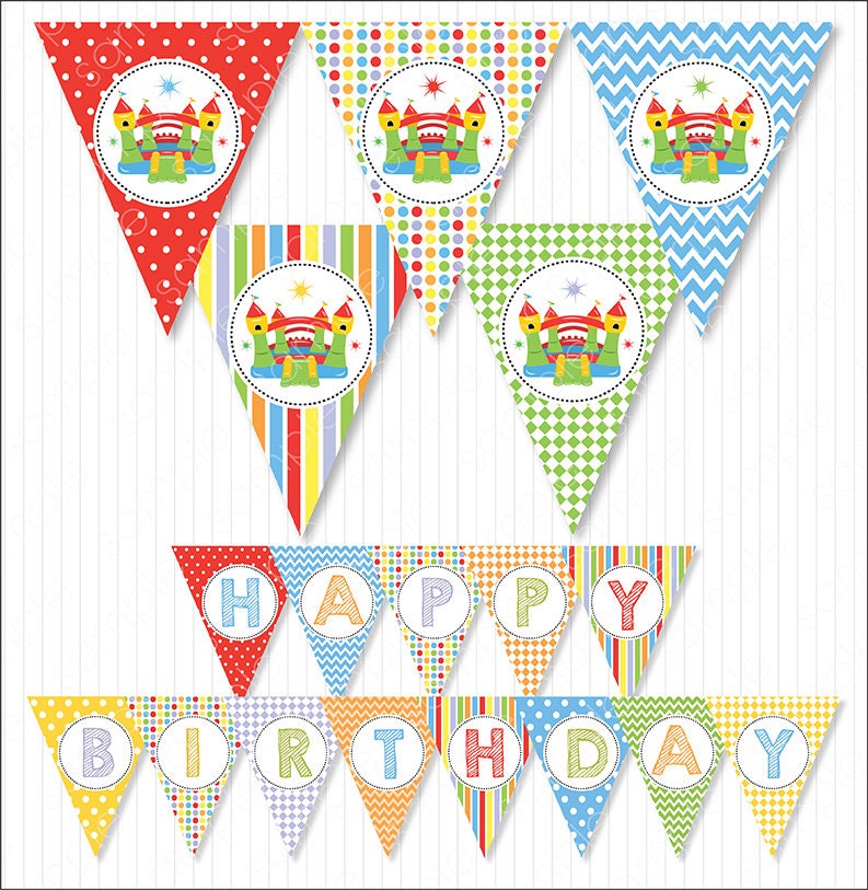 Bounce House Banners Bounce House Bunting Flags Bounce House