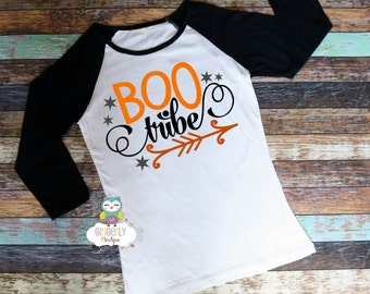 Boo Tribe Halloween Shirt, Boo Tribe Shirt, Halloween Shirt, Women's Halloween Shirt, Girls Halloween Shirt, Heat Pressed Vinyl Shirt