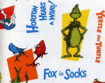 Per Yard, Dr Seuss Got Company LAMINATED Cotton Fabric From Robert Kaufman