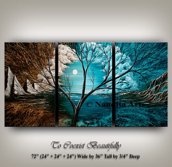 Painting Landscape Abstract Art Blue Modern Landscape Wall   Il 570xN.1089676077 30xj 