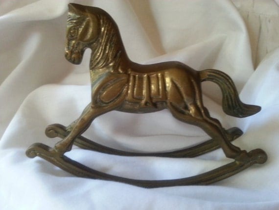 solid brass horse figurine