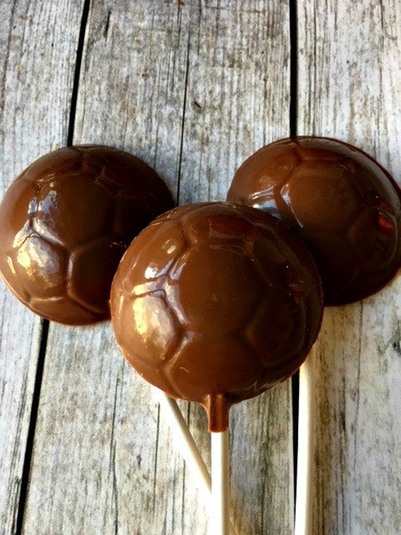 Chocolate Soccer ball Lollipops Soccer Party Favor Soccer