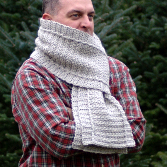 Mens Scarf Pattern Crochet Scarf Pattern DIY Christmas Gift