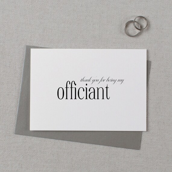 New 70 Officiant Thank You Card