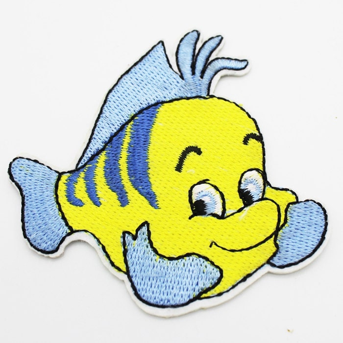 Finding Nemo Applique Flounder Iron on Patches by FunnyPatch