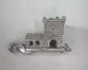 Charmes De Bracelet En Argent Sterling Vintage - Thème Églises, Mariage, Amour