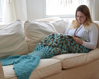 Knitting Instructions - Mermaid Tail - Mermaid Blanket - Knit Mermaid - Mermaid Pattern - Adult - PDF - Instant Download