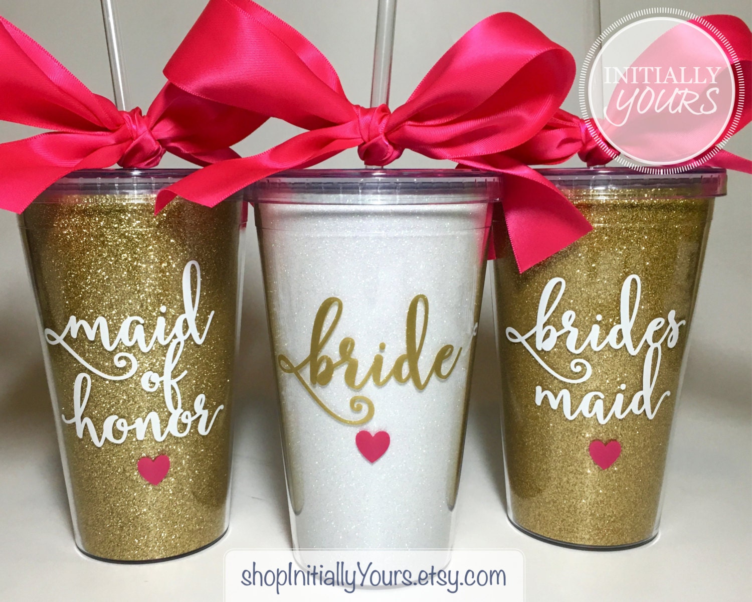 Wedding Party Tumblers Bridesmaid Tumbler Maid of Honor