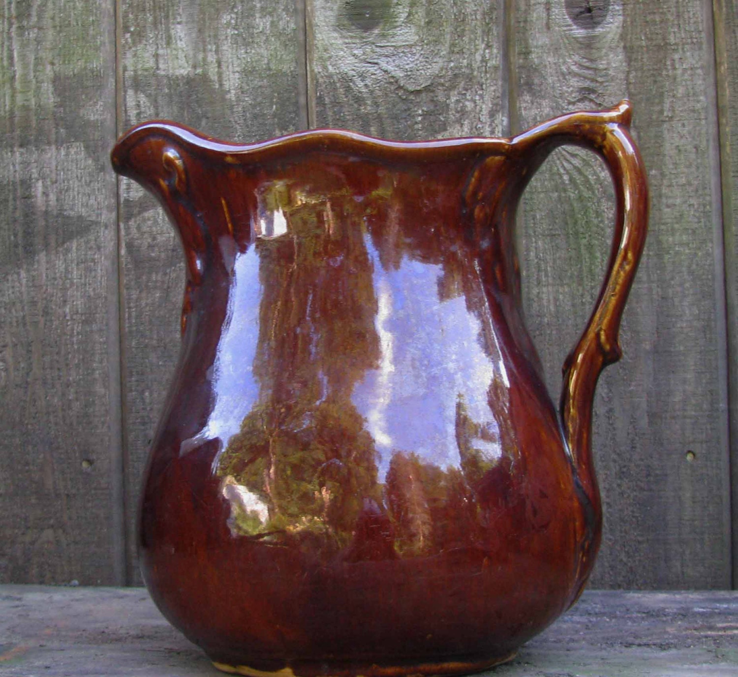 Antique 1800's Bennington Pottery Rockingham Brown by Jjantiq
