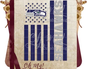 SeaHawks Flag Football Inspired SVG Dxf Eps Png Cutting File Shirt Design