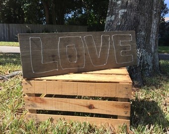Wire Letters, Valentines Day Gift, Rustic Love Sign, love sign, rustic decor, country wedding, wedding decor, wall art, wire words, wire art