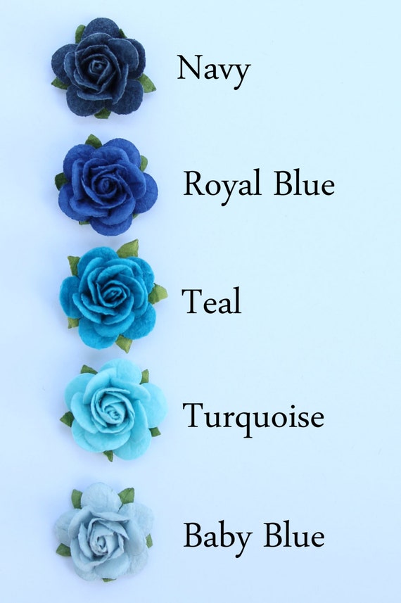 Blue rose flower embellishments decorations for favors