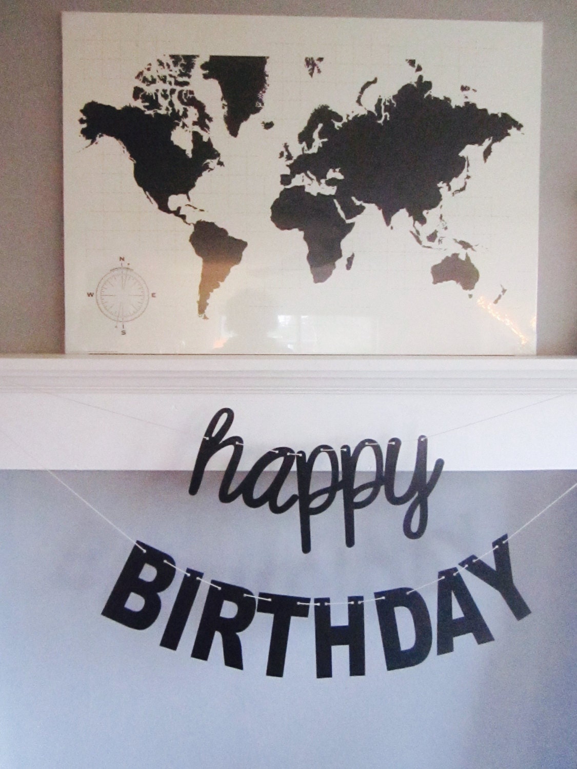 Happy Birthday Banner Contemporary Design Cursive by ...