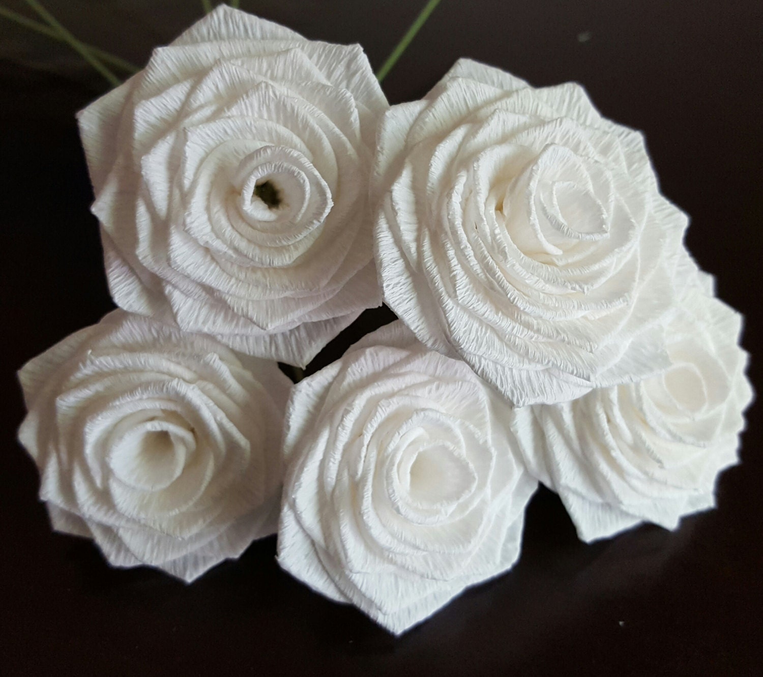Paper flowers bouquet of white paper flowers floral
