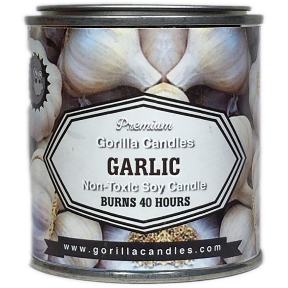 Garlic Scented Candle fresh garlic 12 ounce soy wax in 1/2