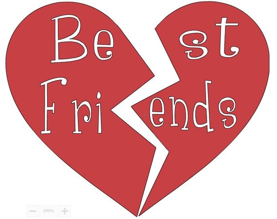 Download Items similar to Best Friends Broken Heart Decal- More ...