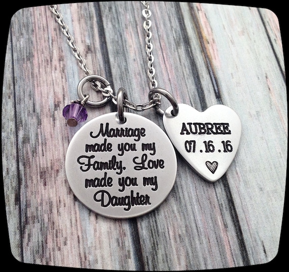 Adoption Gift Blended Family Gift Mommy Necklace by ThatKindaGirl