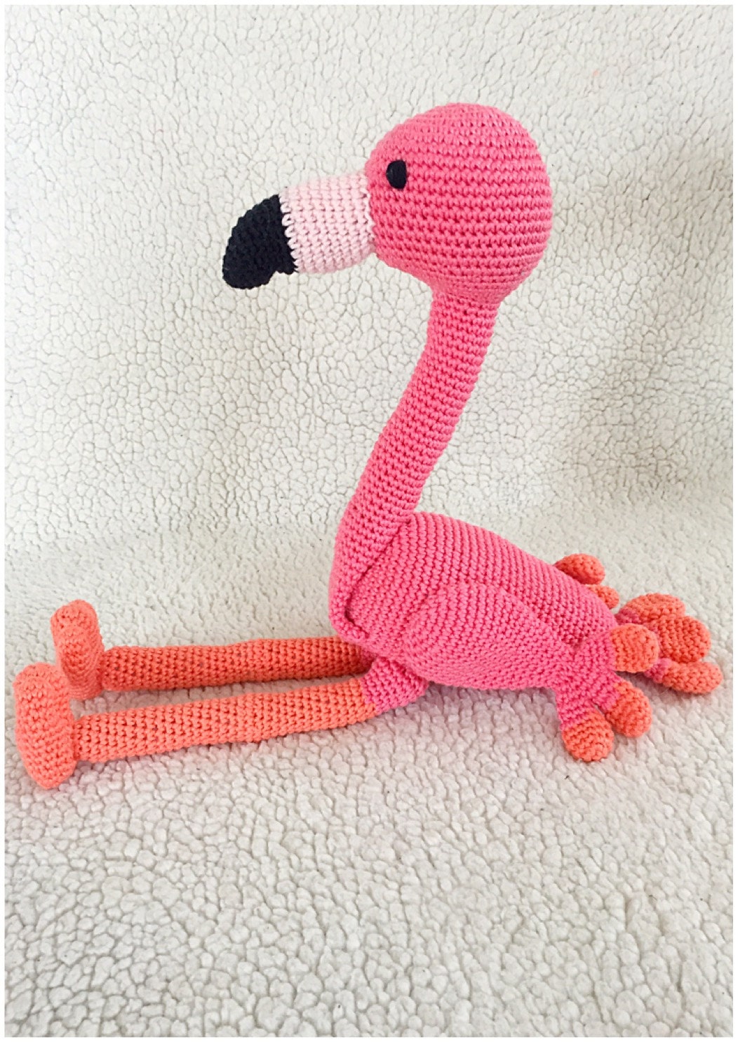 Flamingo crochet pattern tutorail amigurumi crocheted pattern