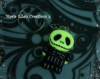Jack Skellington The Nightmare Before Christmas Glow In The Dark - Jack Skellington costume - Jack Skellington keychain, Halloween Jewelry