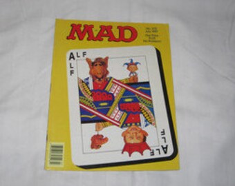 vintage july 1987 mad magazine with alf on the cover