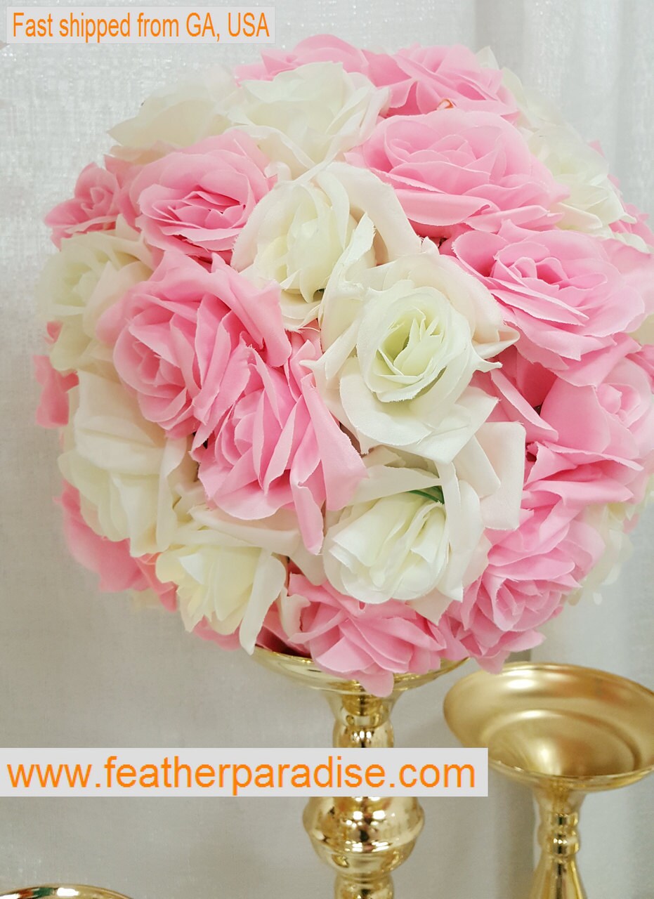 Rose Flower Ball Wedding decoratin Ball Silk Kissing Ball