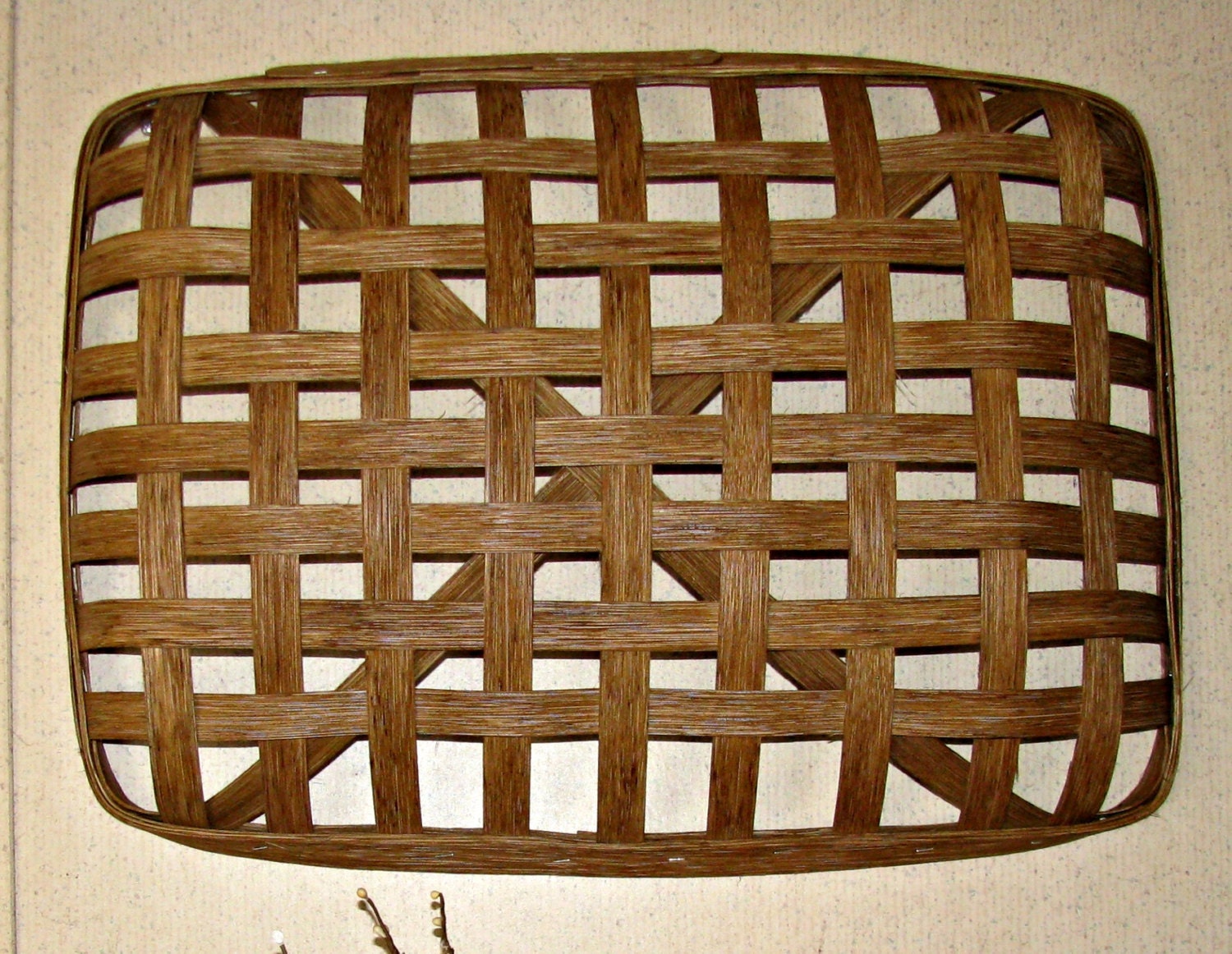 Rectangular Tobacco Basket Oblong Wall Basket for