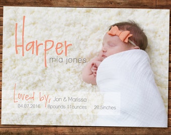 Printable Baby Announcement: Baby Girl by SimplyPossibilities
