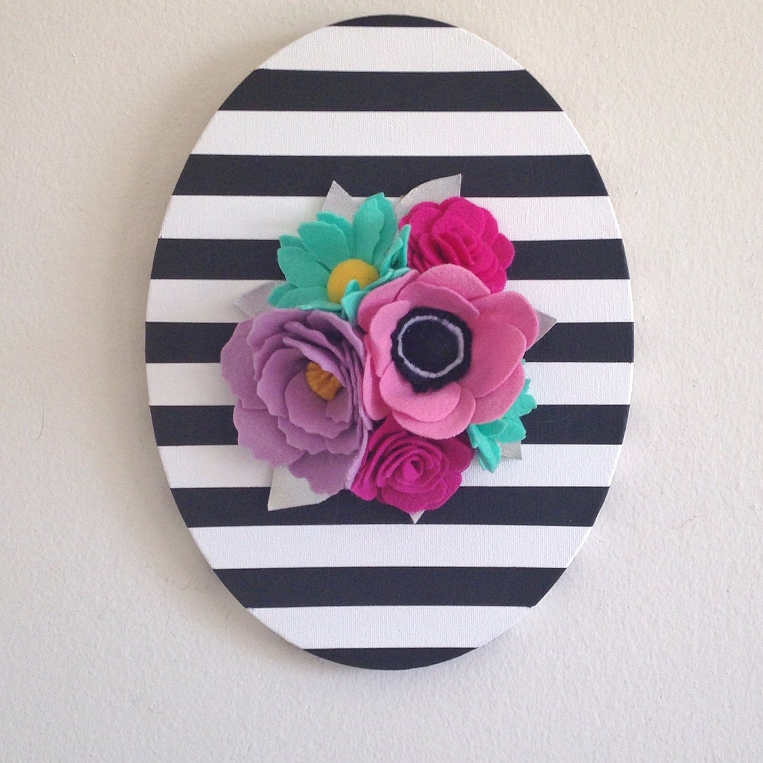 Felt Wall Art Floral Wall Hanging Floral Wall Art
