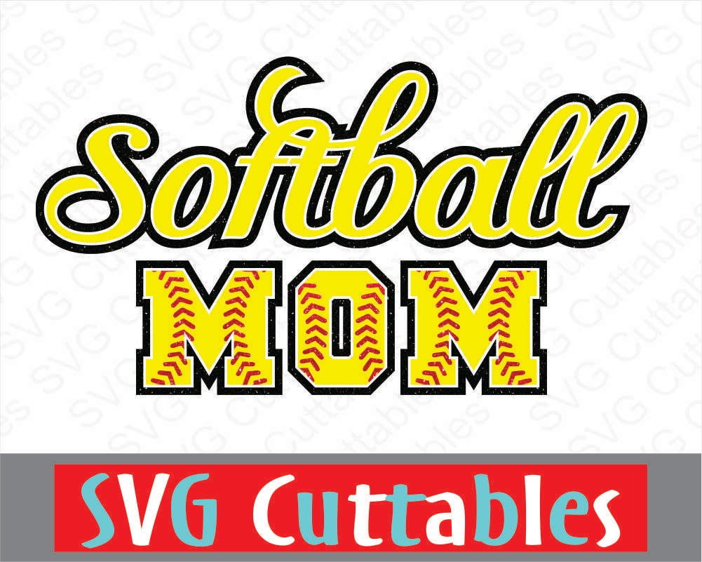 Download Softball Mom SVG DXF Vector Digital Cut File by SVGCUTTABLES