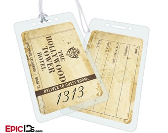 The Hollywood Tower Hotel (Room 1313) - Aged Novelty Luggage Tag