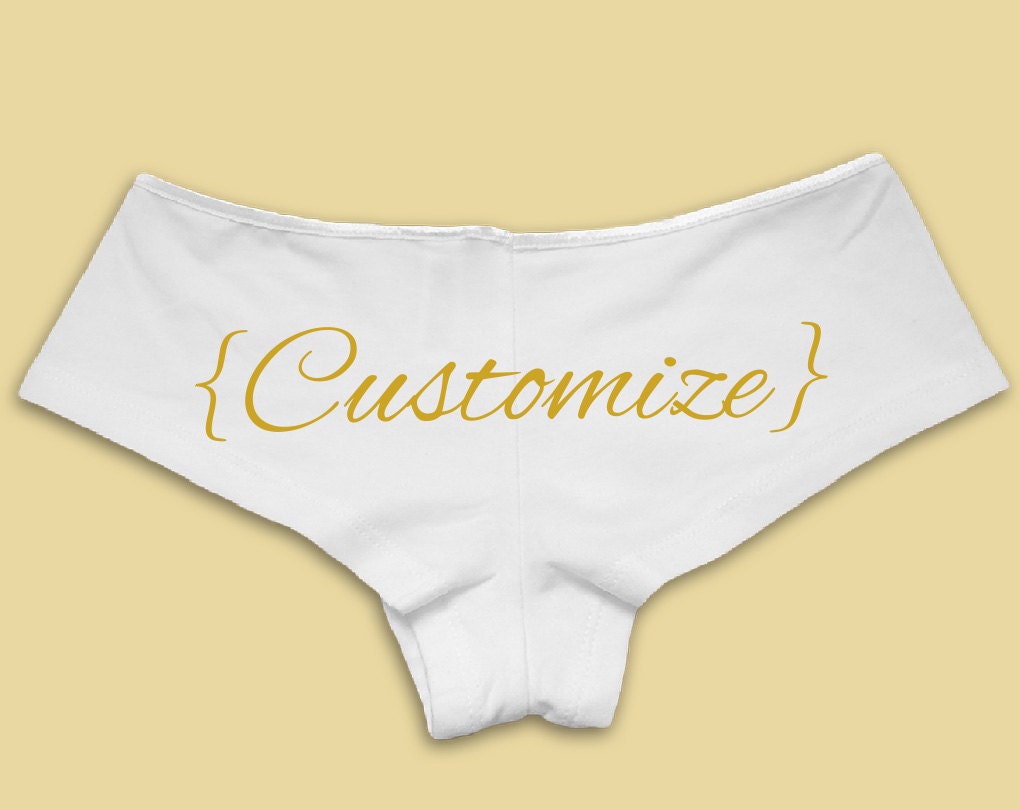 CUSTOM TEXT UNDERWEAR Panties Thong Whale Tail Personalized - UK