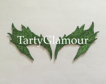 Poison Ivy Glitter Eyebrows, Poison Ivy Eye Mask, Mask, Eyebrows, Cosplay, Poison Ivy Costume, Comic Con, Halloween, Fairy, Faerie
