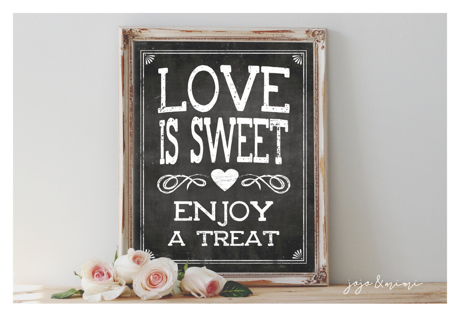 Instant 'Love is Sweet Enjoy a Treat' Printable 8x10