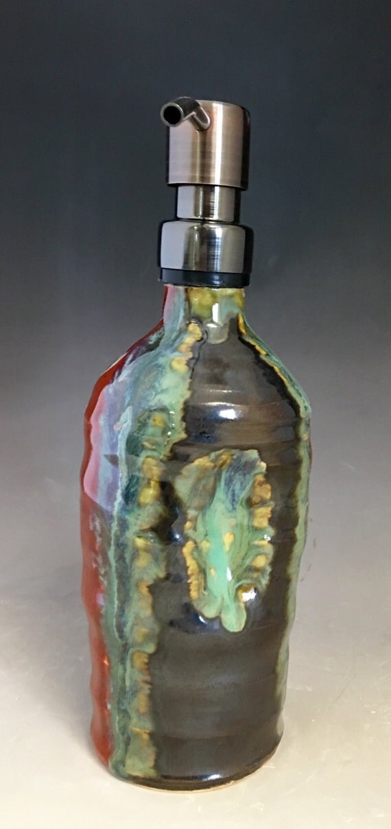Ceramic soap/lotion pump by PotterybyJessie on Etsy