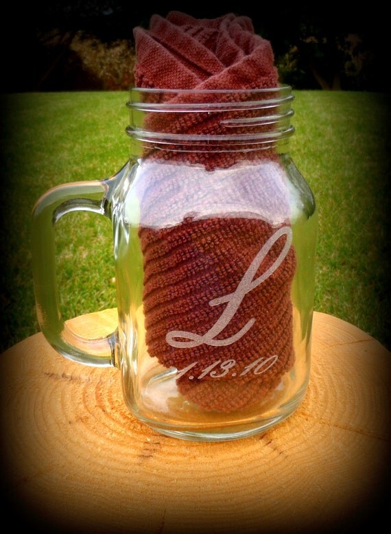 Custom Mason Jar Glasses Custom Drinking Mugs by BPLaserEngraving