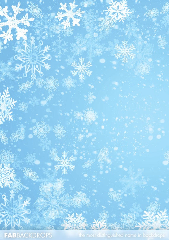 4x5 Snowflake Backdrop for Winter Holiday Christmas by FabDrops