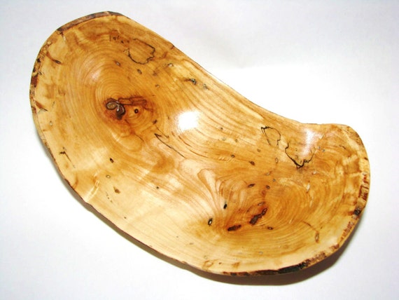 Winged bowl made from American Hornbeam wood. Fantastic