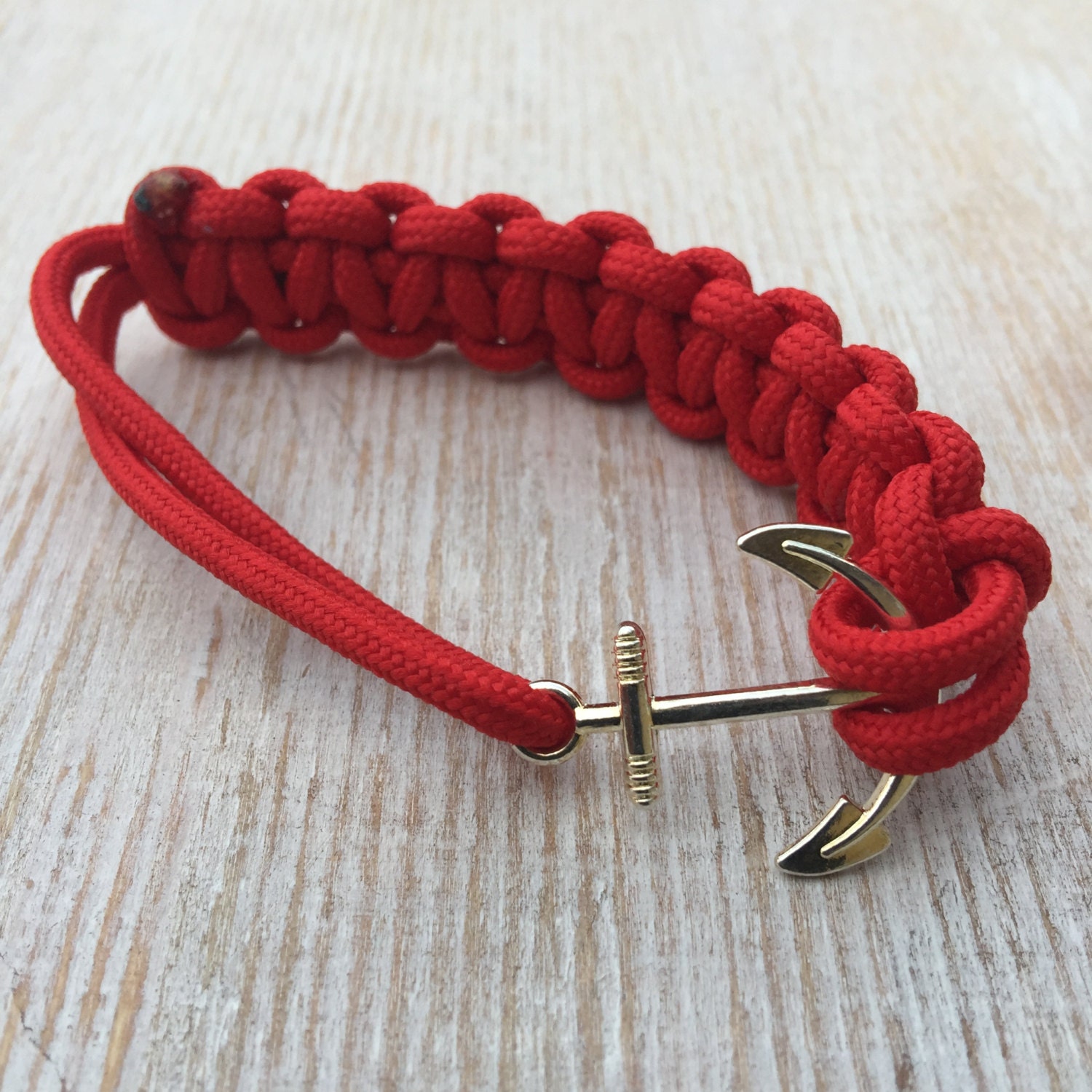 Silver Anchor paracord bracelet