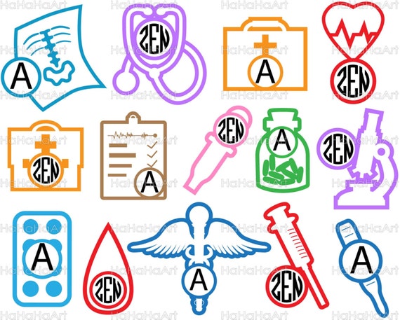 Download Circle Doctor Monogram Outline Cutting Files Svg Png Jpg Eps