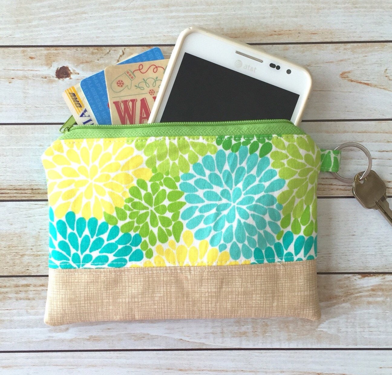 Lovely Floral Print Coin Purse Zipper Pouch by LittleMissPoBean