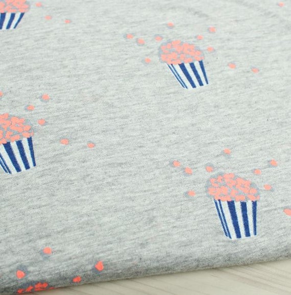 Neon Popcorn Pattern Cotton Knit Fabric by Yard by