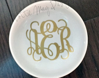 Ring Dish - Ring Holder - Custom Ring Dish - Wedding Ring Holder - Engagement Gift - Personalized Ring Dish - Monogram Ring Dish - Engaged