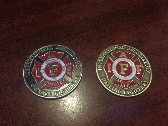 Firefighter IAFF Challenge Coin by BSQUARED41 on Etsy