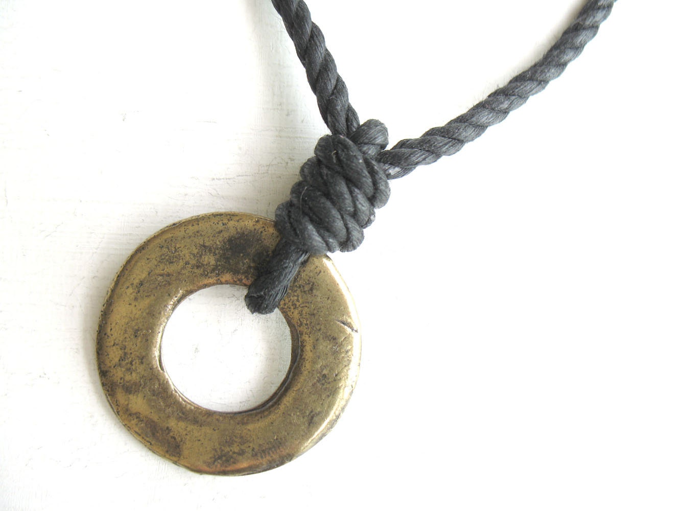 Boyfriend Necklace Rugged Jewelry Black Cord Necklace Men