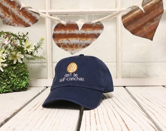 Don't Be SELF CONCHAS Baseball Hat Low Profile Embroidered Baseball Caps Dad Hats Navy Blue