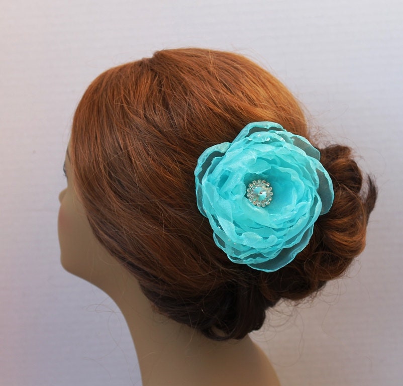 Turquoise Hair Clip Wedding Hair Clip Wedding Hair Accessories