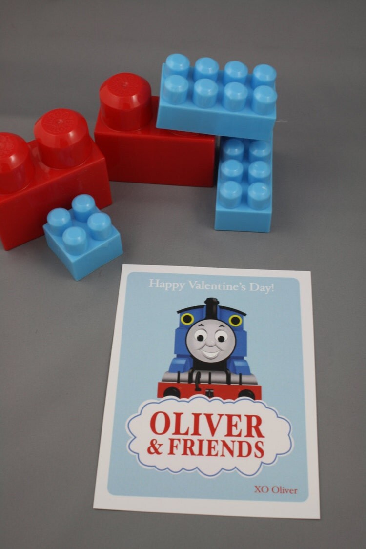 Thomas the Train Custom Valentine's Day Card by PearPrintPress