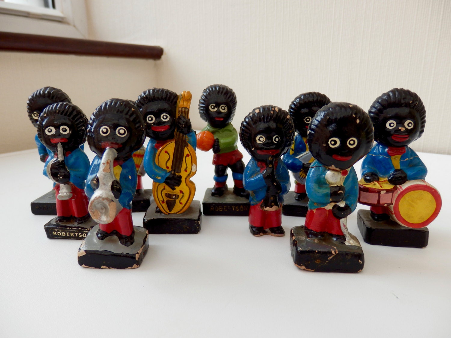 Robertson's Jam Golliwog Figures Golly Full Band Set plus